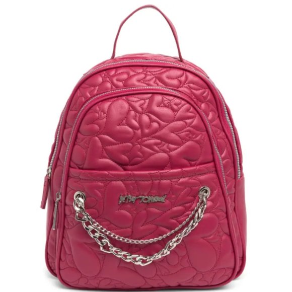 Betsey Johnson HEARTS BACKPACK MEDIUM - Picture 2 of 8